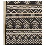 Ruggable Linear Diamond Area Rug and Pad