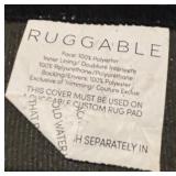 Ruggable Linear Diamond Area Rug and Pad