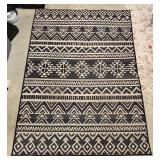 Ruggable Linear Diamond Area Rug and Pad