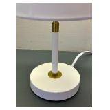 Two Lovely Little White Table Lamps