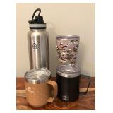 Four Insulated Cups by Weto, Stanley, Takeya and Swig