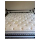 Large Brown Metal Queen Trundle Bed