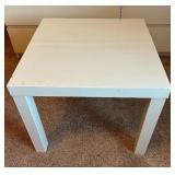 Vintage White Parsons / Side Table