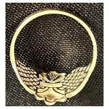 Beverly Hills Gold Signed Yellow Open Work Ring Size 7.5