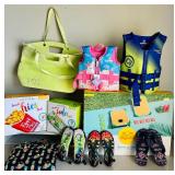 Time for Summer! Whimsical Pool Floats, Beach Shoes, Life Vests and More!