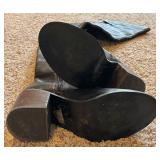 Sole Society Tall Leather Boots / Devlin Black Upper Cow Leather