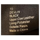 Sole Society Tall Leather Boots / Devlin Black Upper Cow Leather