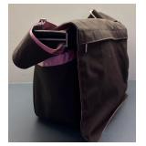 Ju-Ju-Be Brown and Pastel Pink Diaper Bag