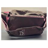 Ju-Ju-Be Brown and Pastel Pink Diaper Bag