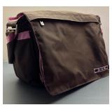 Ju-Ju-Be Brown and Pastel Pink Diaper Bag