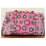 Two Beautiful Overnight Bags by Vera Bradley / Black with Paisley and Pink with Geometric Flowers