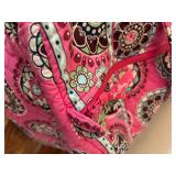 Two Beautiful Overnight Bags by Vera Bradley / Black with Paisley and Pink with Geometric Flowers