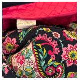 Two Beautiful Overnight Bags by Vera Bradley / Black with Paisley and Pink with Geometric Flowers