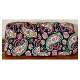 Two Beautiful Overnight Bags by Vera Bradley / Black with Paisley and Pink with Geometric Flowers