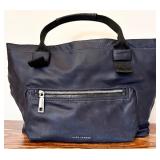 Marc Jacob Navy Nylon Leather Biker Tote
