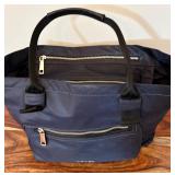 Marc Jacob Navy Nylon Leather Biker Tote