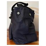 Marc Jacob Navy Nylon Leather Biker Tote