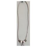 Pandora White Braided Necklace with 5 Winter Charms