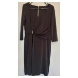 Beautiful Black Dress with Back Gold Zipper by Ivanka Trump