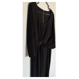 Beautiful Black Dress with Back Gold Zipper by Ivanka Trump