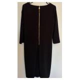 Beautiful Black Dress with Back Gold Zipper by Ivanka Trump