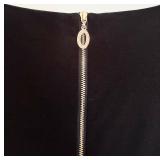 Beautiful Black Dress with Back Gold Zipper by Ivanka Trump