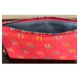 Dooney & Bourke Wallet Rainbow Logo and Dooney & Bourke Small Pink Canvas Wristlet Pouch with Leather Trim