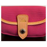 Dooney & Bourke Wallet Rainbow Logo and Dooney & Bourke Small Pink Canvas Wristlet Pouch with Leather Trim