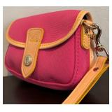 Dooney & Bourke Wallet Rainbow Logo and Dooney & Bourke Small Pink Canvas Wristlet Pouch with Leather Trim