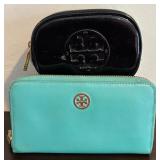 TORY BURCH Robinson Zip Continental Wallet and Tory Burch Black Pouch
