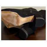 Classy Michael Kors Suede Over the Knee Boots and Tie in the Back and Embellished MK on Heel