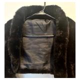 Beautiful Black Faux Fur (Polyester) Shawl Made in China