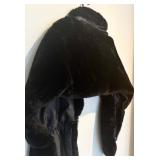 Beautiful Black Faux Fur (Polyester) Shawl Made in China