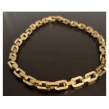 Eddie Borgo Handmade 12K Gold Plate Supra Link Necklace & Earrings Chunky Geometric Chain Links