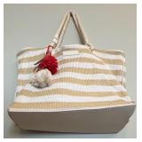 Vera Bradley Open Top Rope Beach Tote with Tassle with Tassels