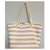 Vera Bradley Open Top Rope Beach Tote with Tassle with Tassels