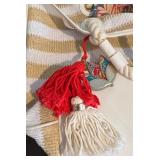 Vera Bradley Open Top Rope Beach Tote with Tassle with Tassels