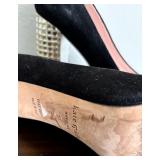 Kate Spade Black Suede Crystal Embellishments Pumps