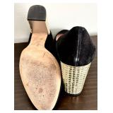 Kate Spade Black Suede Crystal Embellishments Pumps