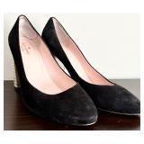 Kate Spade Black Suede Crystal Embellishments Pumps