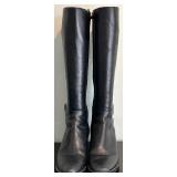 Two Pairs of Gorgeous Black High Boots / Suede and Leather by Tory Birch and BCBG