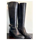 Two Pairs of Gorgeous Black High Boots / Suede and Leather by Tory Birch and BCBG