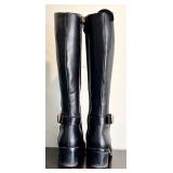 Two Pairs of Gorgeous Black High Boots / Suede and Leather by Tory Birch and BCBG