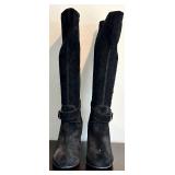 Two Pairs of Gorgeous Black High Boots / Suede and Leather by Tory Birch and BCBG