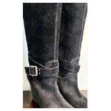 Two Pairs of Gorgeous Black High Boots / Suede and Leather by Tory Birch and BCBG