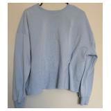 Two Blue Sweatshirts Including Peanuts and Hello Kitty