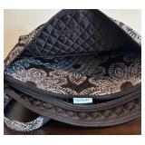 Vera Brady Black and White Paisley Tote Bag and Wallet