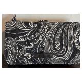Vera Brady Black and White Paisley Tote Bag and Wallet