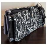 Vera Brady Black and White Paisley Tote Bag and Wallet