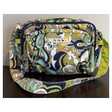 Ju-Ju-Be Diaper Bag in Green, Blue, White and Tan Paisley